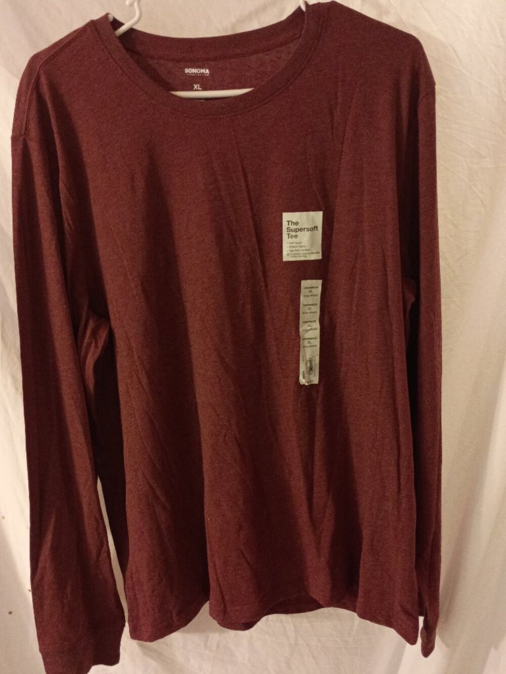 Men's Size XL Sonoma Goods For Life Supersoft Long Sleeve Tee NWT